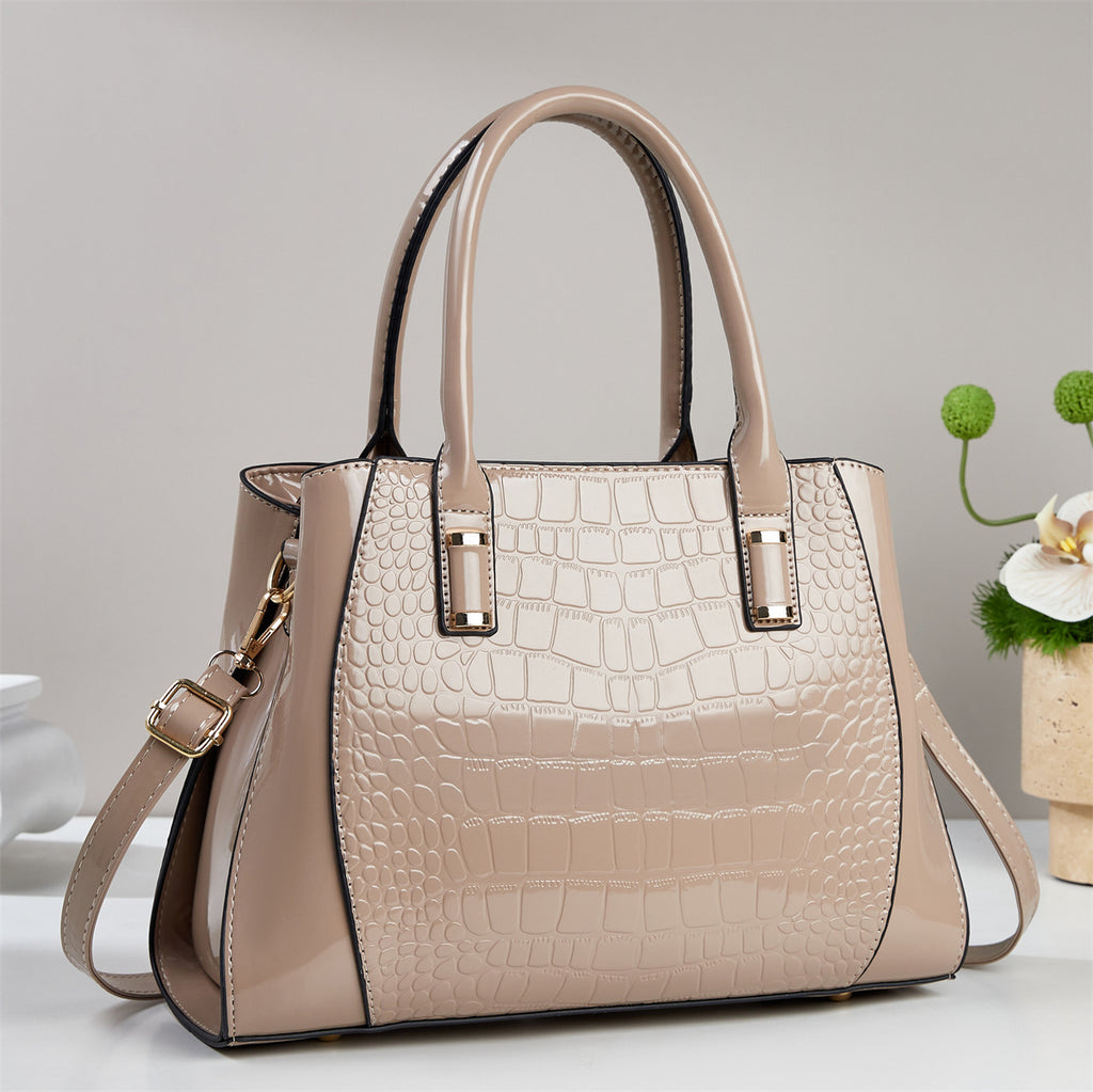 Fashion Crocodile Pattern PU Leather Shoulder Bag