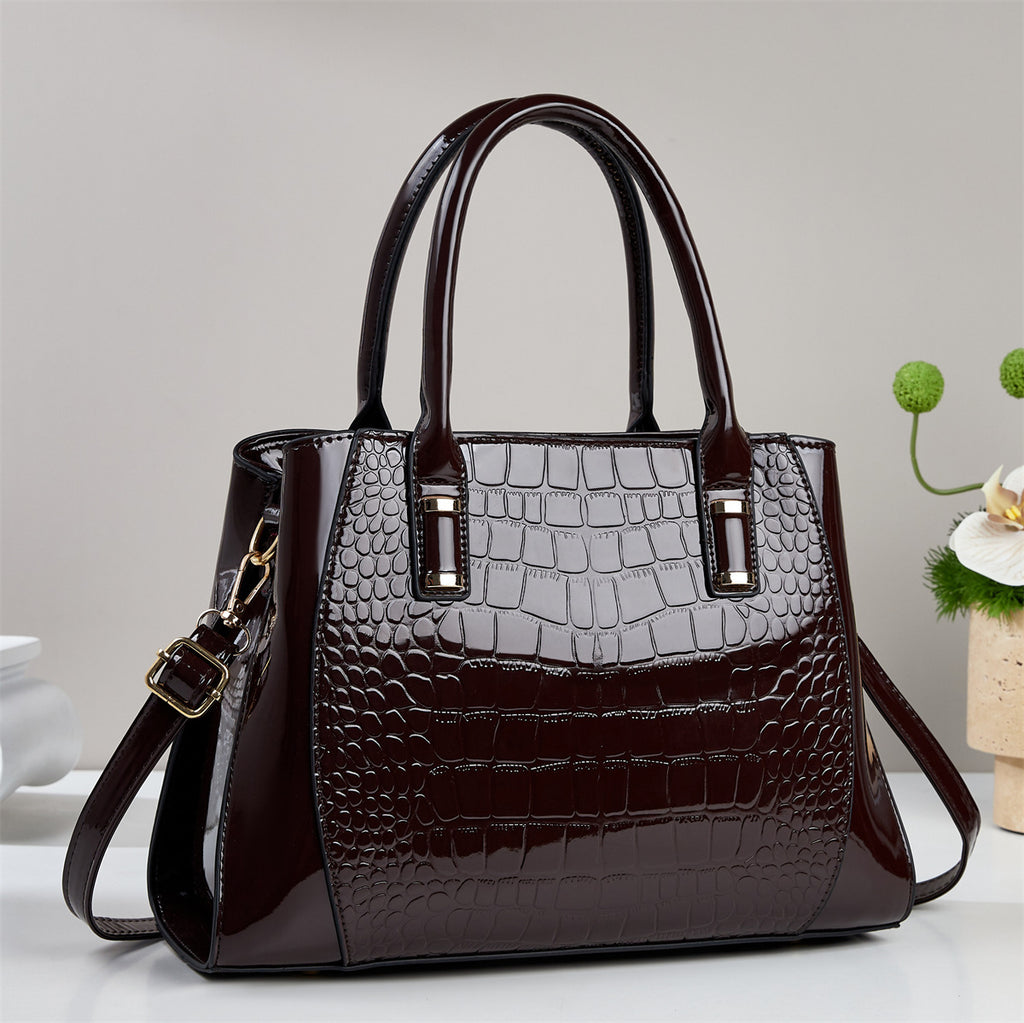 Fashion Crocodile Pattern PU Leather Shoulder Bag