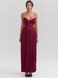 Off-Shoulder Backless Ruched High-Waist Long Dress