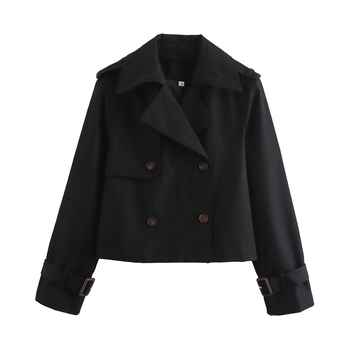 Fashion double-breasted simple versatile casual short windbreaker
