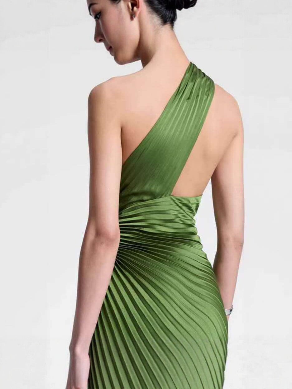 Pleated Long Dress