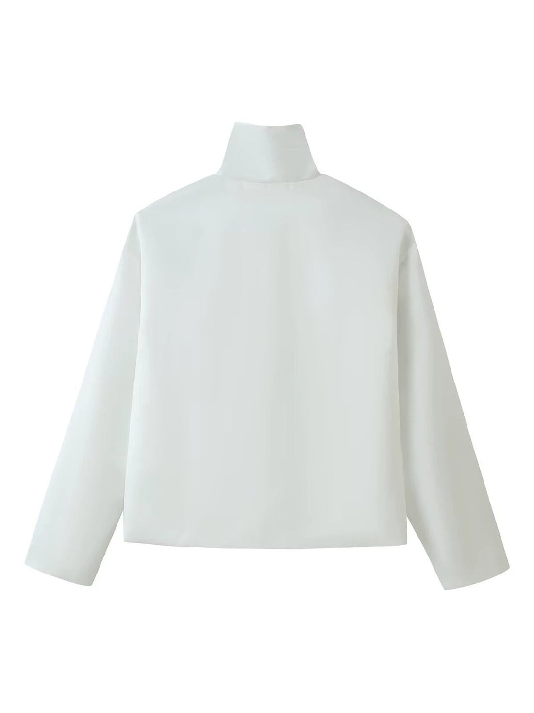 Standing collar buttoned-down coat