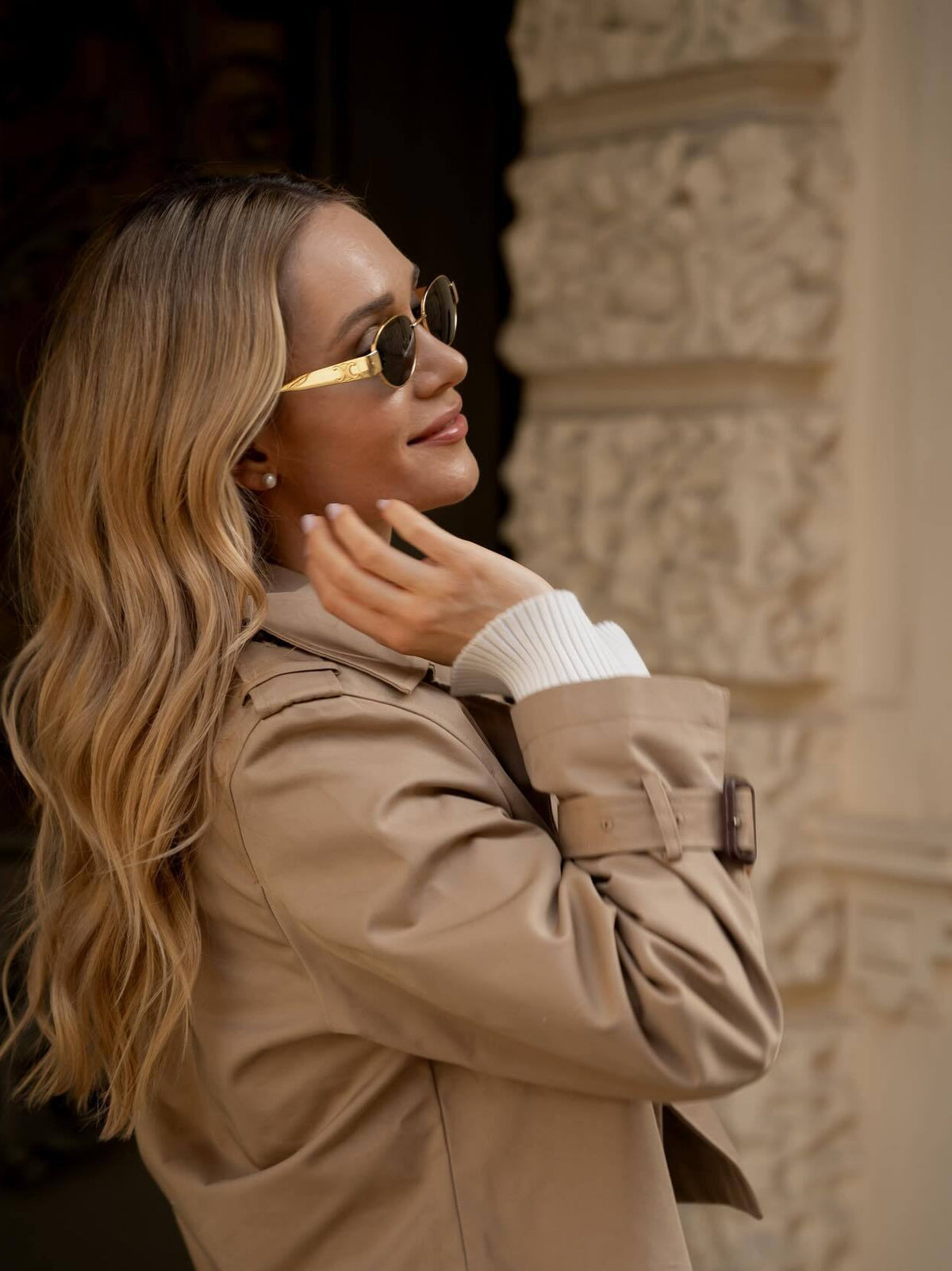 Fashion double-breasted simple versatile casual short windbreaker